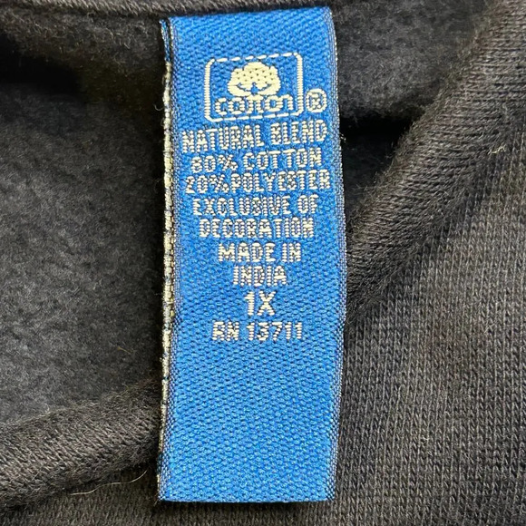 Karen Scott sport snowman applique button down navy fleece sweater size 1X - Picture 7 of 9